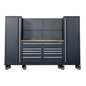 100" Rolling Tool Chest Workstation with Bench Top & Side Cabinets