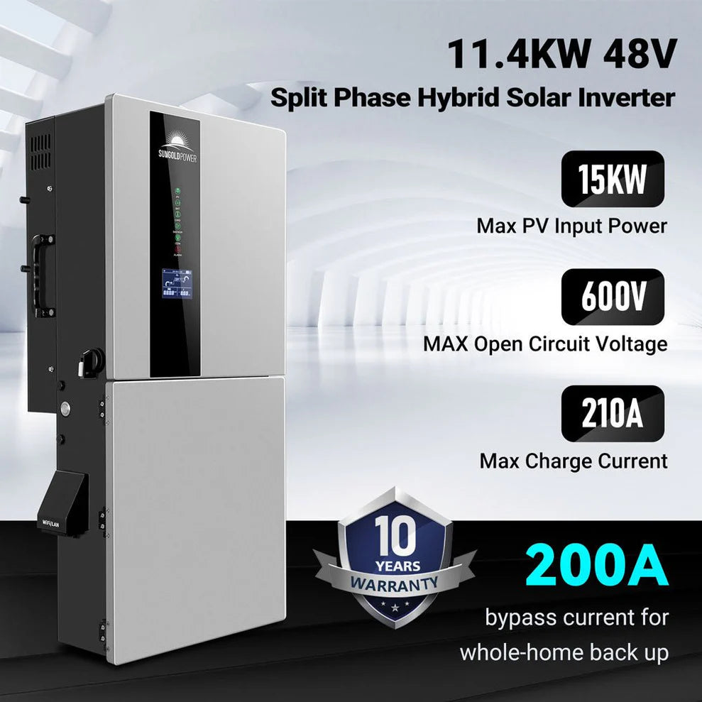 Sungold Power 11.4KW 48V Split-Phase Hybrid Solar Inverter
