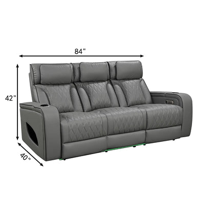Slate Gray Luxury Power Reclining Seating