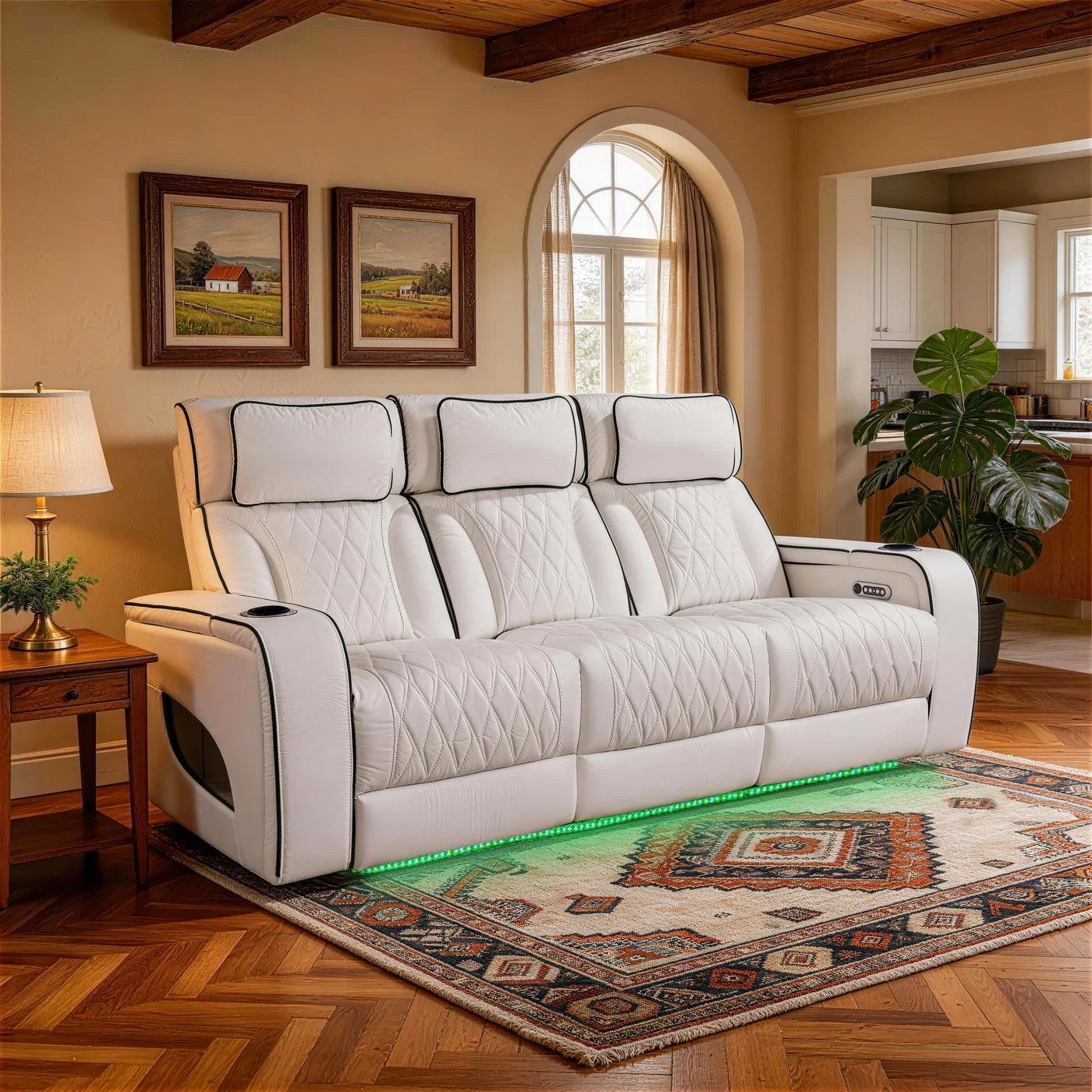 Pearl White Luxury Power Reclining Seating