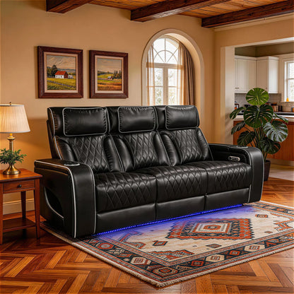 Onyx Black Luxury Power Reclining Seating