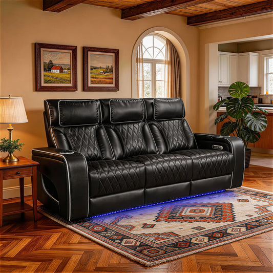 Onyx Black Luxury Power Reclining Seating