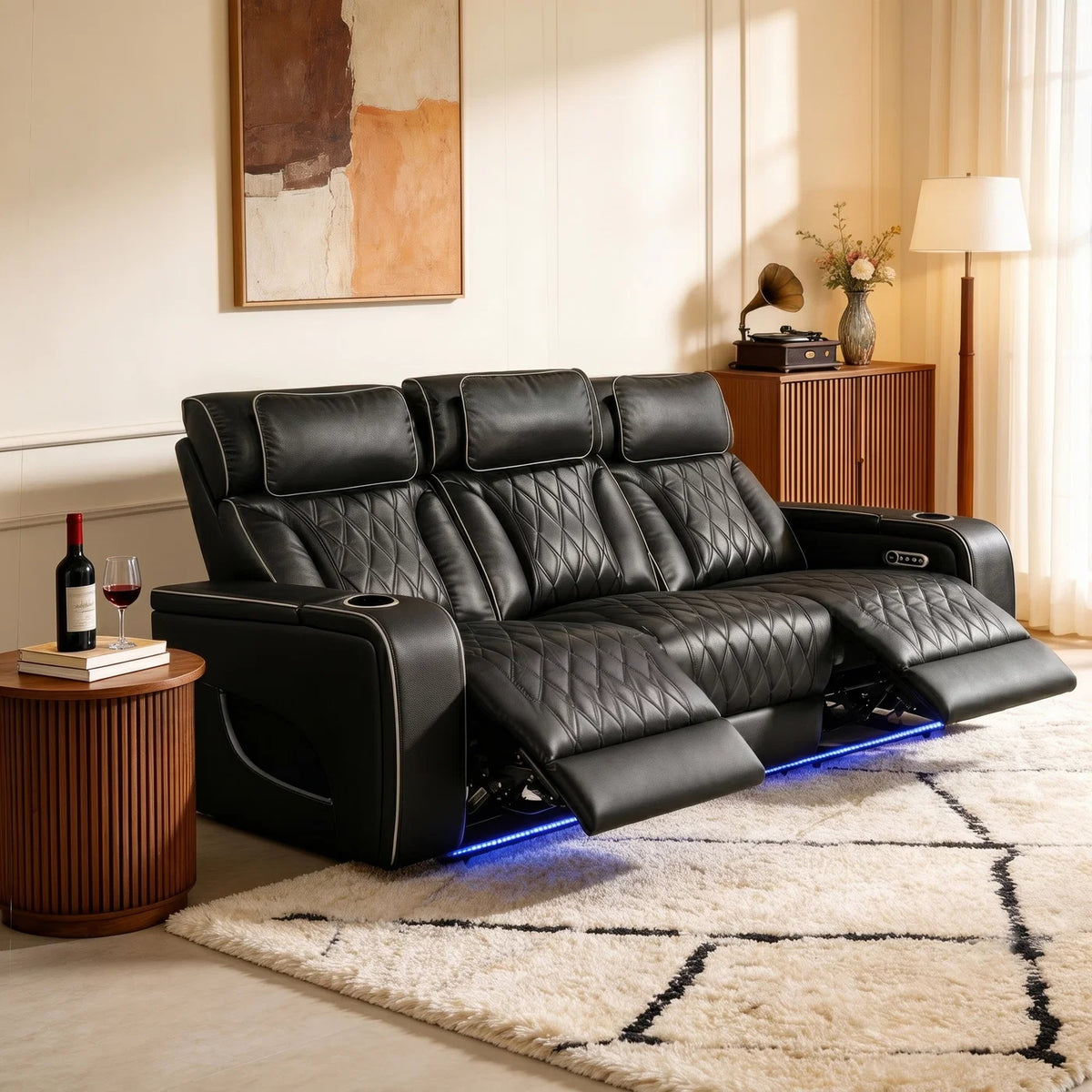 Onyx Black Luxury Power Reclining Seating