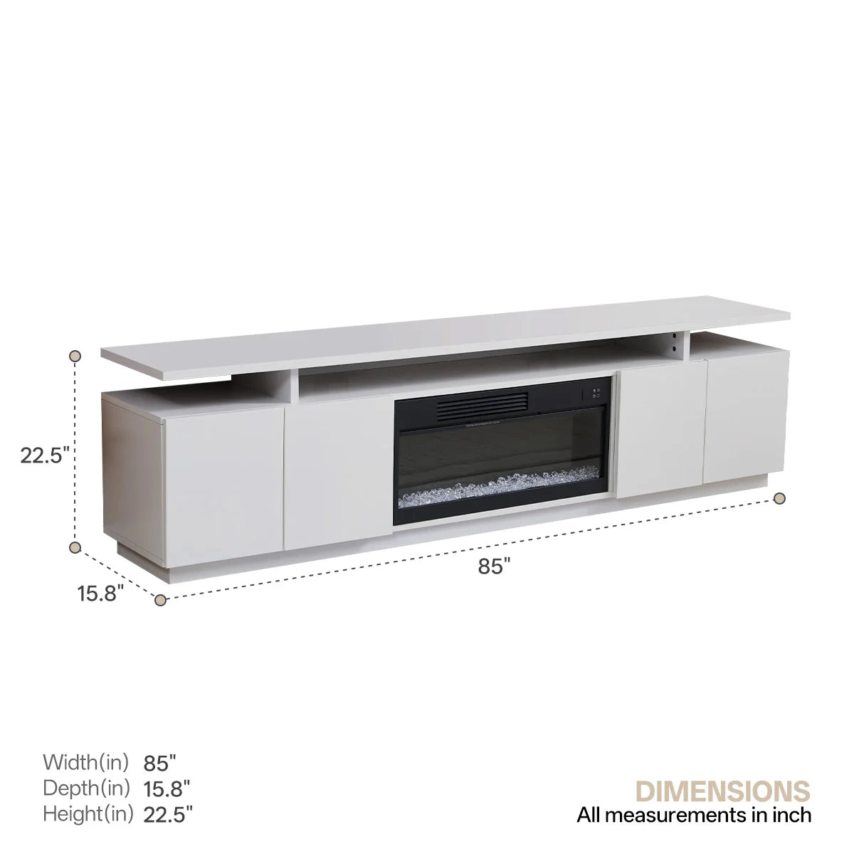 G1 Fireplace TV Stand 85"