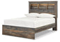 Drystan Rustic Bookcase Bed – LED Lighting & Storage Options