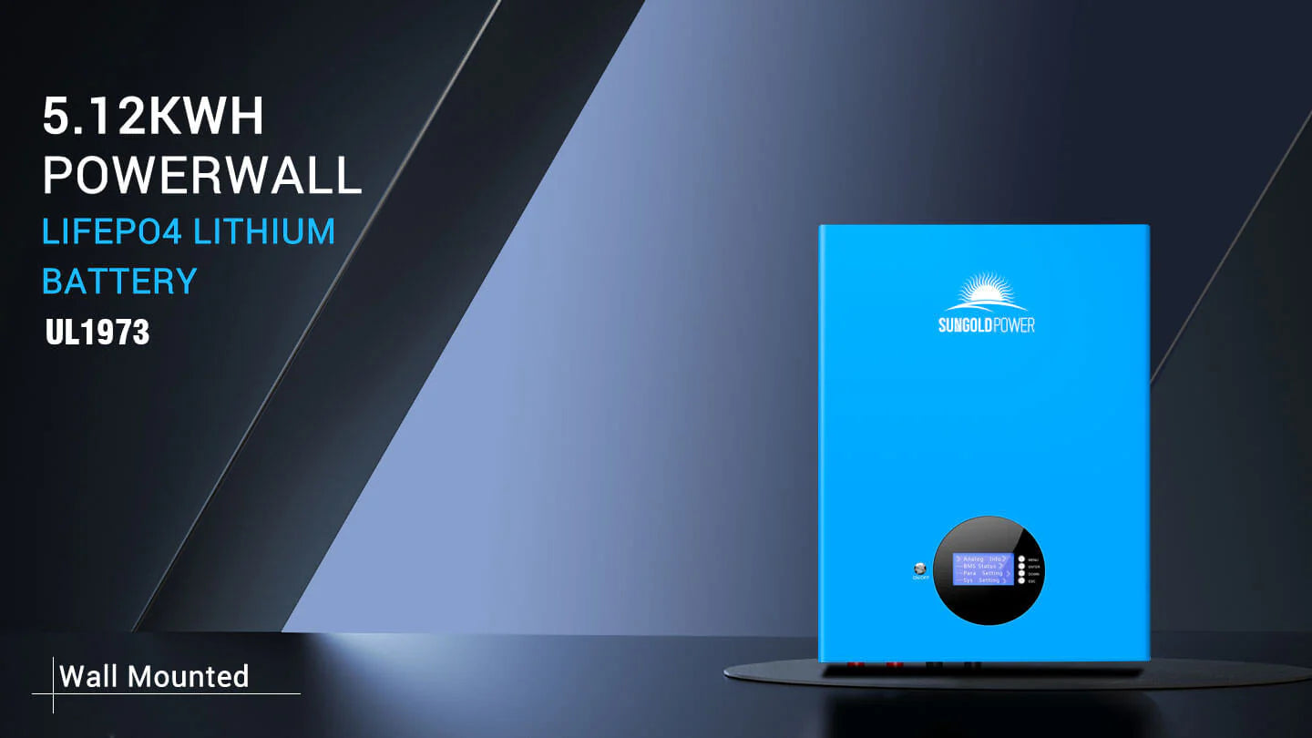 Sungold Power 5.12KWH Powerwall LiFePO4 Lithium Battery