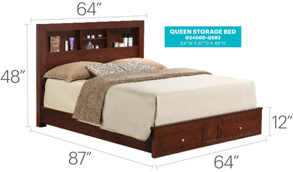 Classic Wood Storage Bed – Multiple Sizes & Finishes