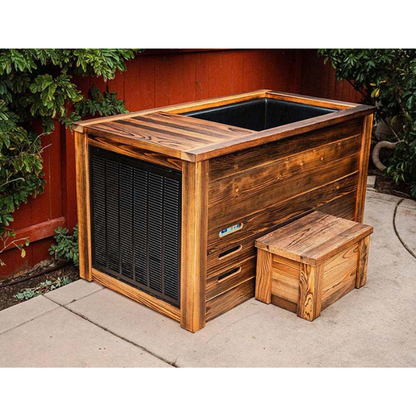 Kooru Luxury Cold Plunge Tub – Handcrafted Redwood with Built-In Chiller & Ozone Filtration