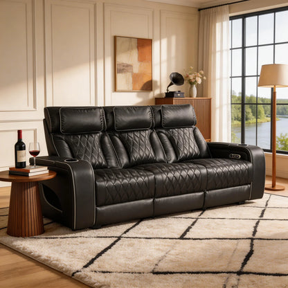 Onyx Black Luxury Power Reclining Seating