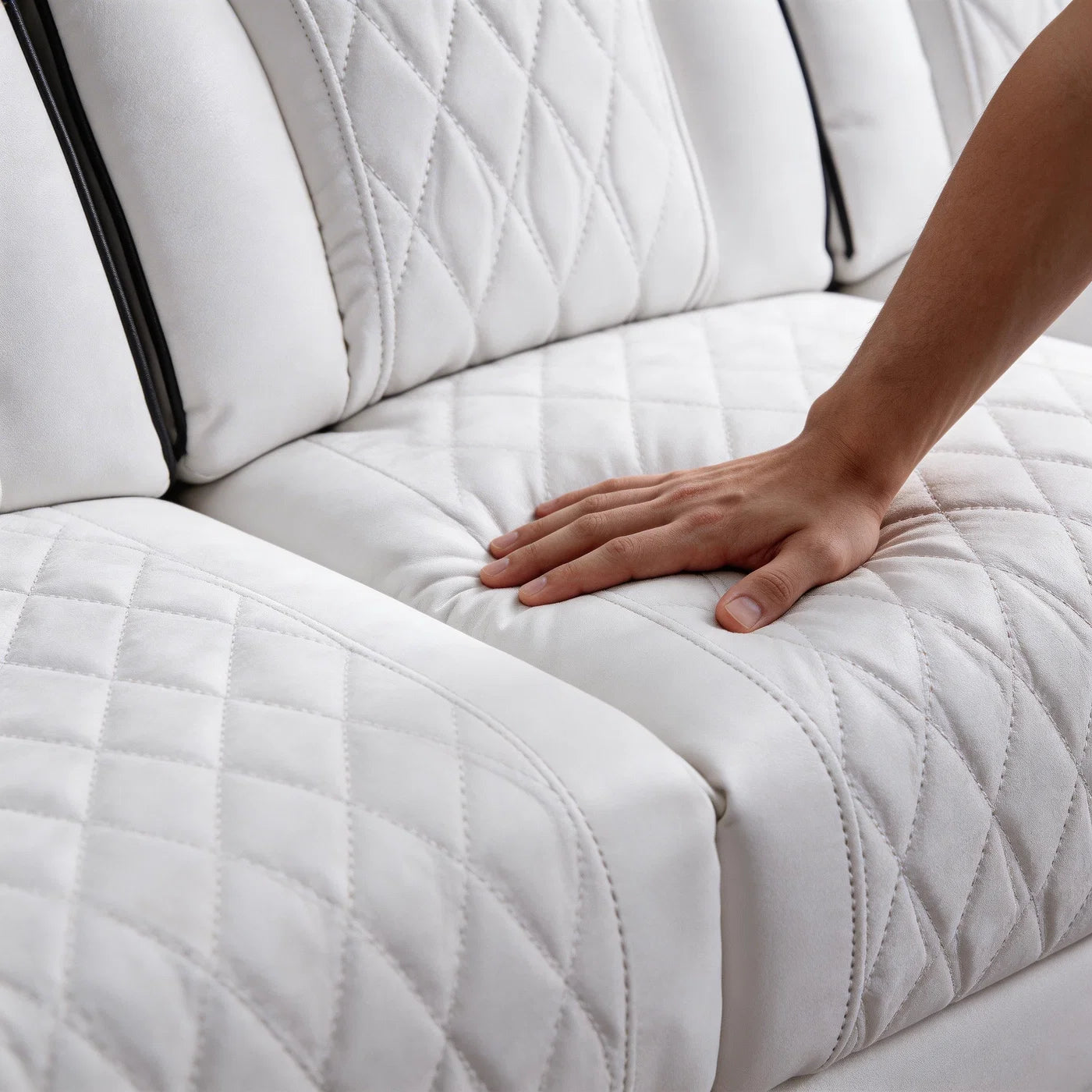 Pearl White Luxury Power Reclining Seating