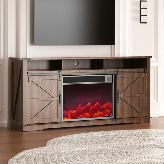 70" Modern Fireplace TV Stand