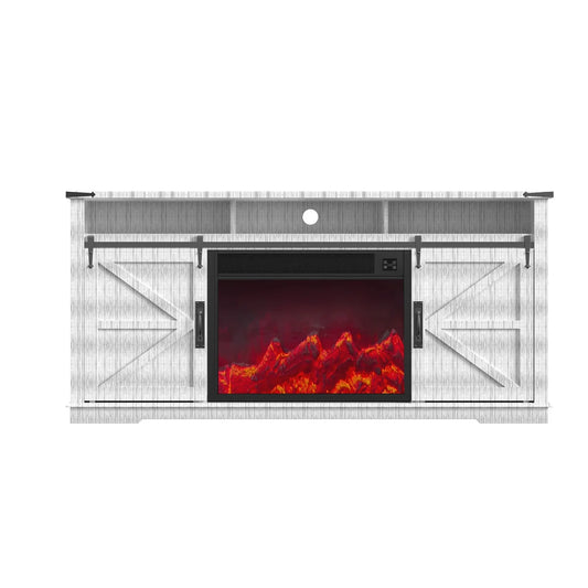 70" Gray Modern Fireplace TV Stand