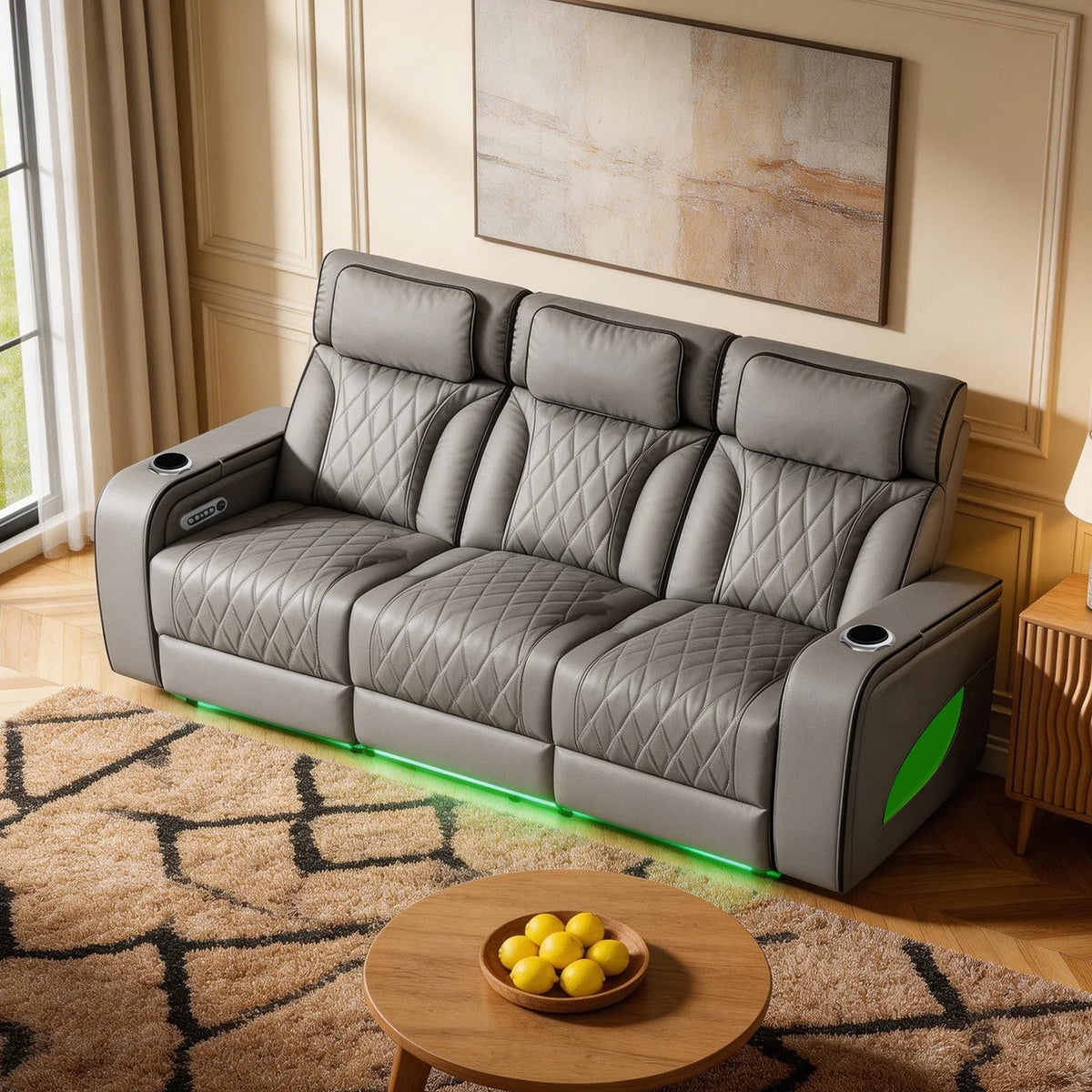 Slate Gray Luxury Power Reclining Seating