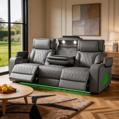 Slate Gray Luxury Power Reclining Seating
