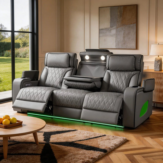 Slate Gray Luxury Power Reclining Seating