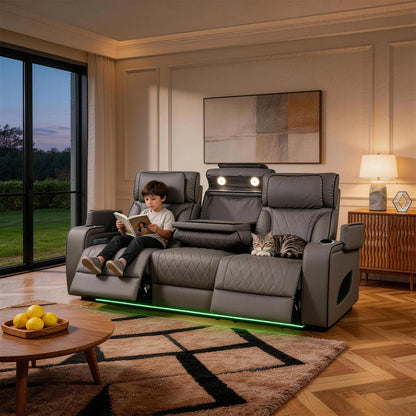 Slate Gray Luxury Power Reclining Seating