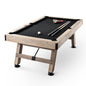7-Foot Classic Wood Pool Table – Black Felt & Complete Billiards Set