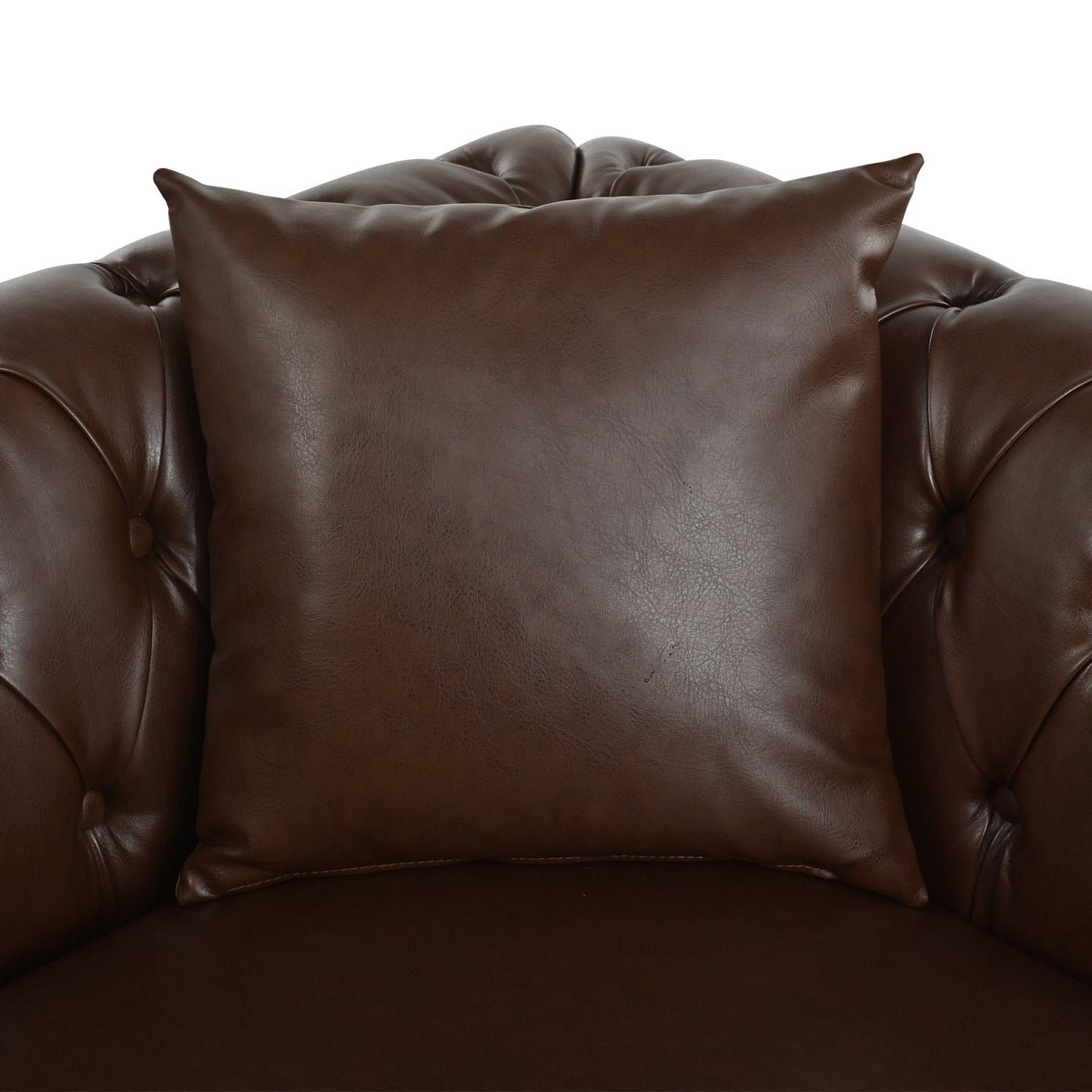 Man Cave Chesterfield Sofa - 5 Seat PU Leather