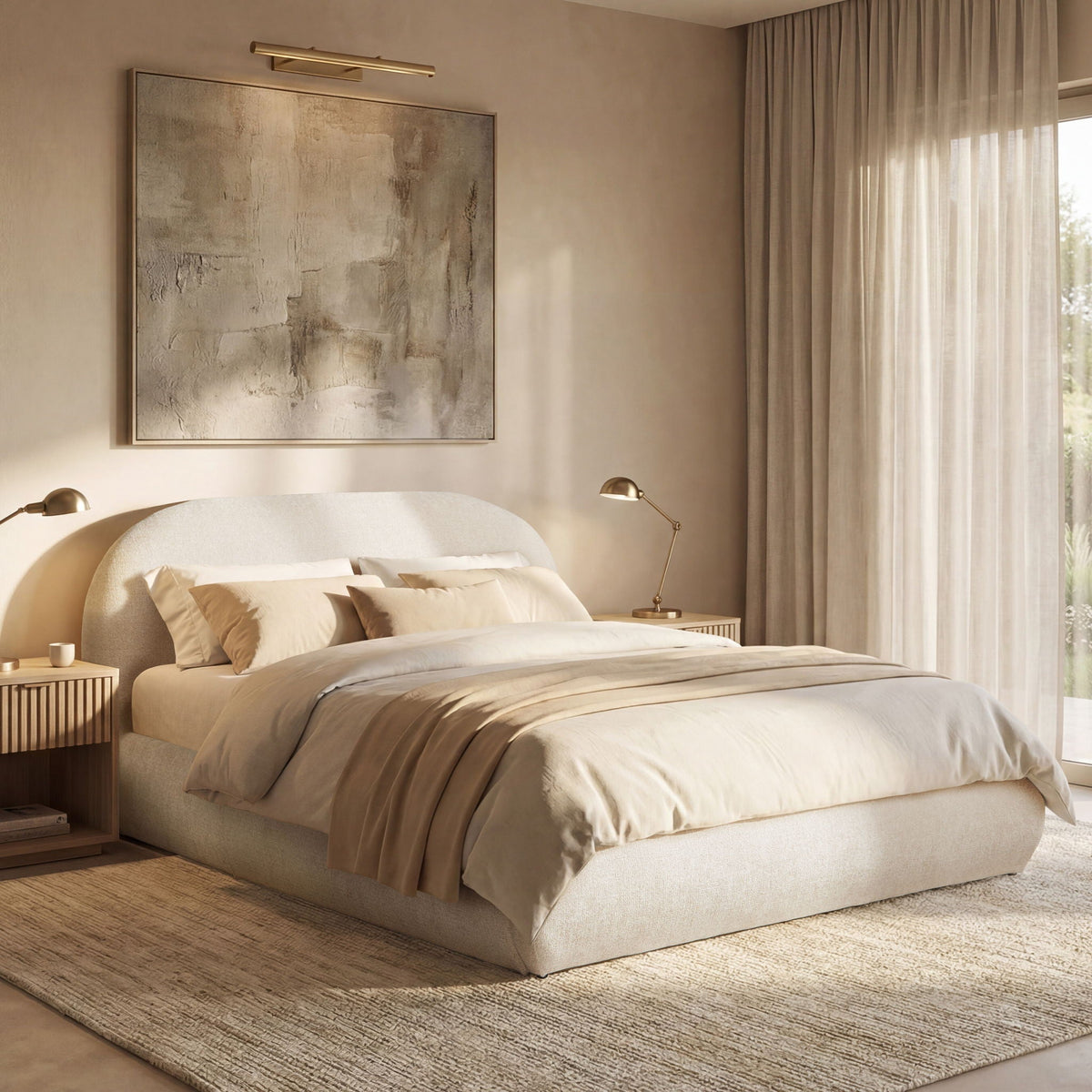 Archie Puffy Luxury Upholstered Platform Bed – Queen & King