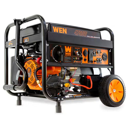 4,750-Watt 120V/240V Dual Fuel Portable Gas/Propane Generator + CO Watchdog