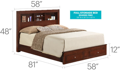 Classic Wood Storage Bed – Multiple Sizes & Finishes