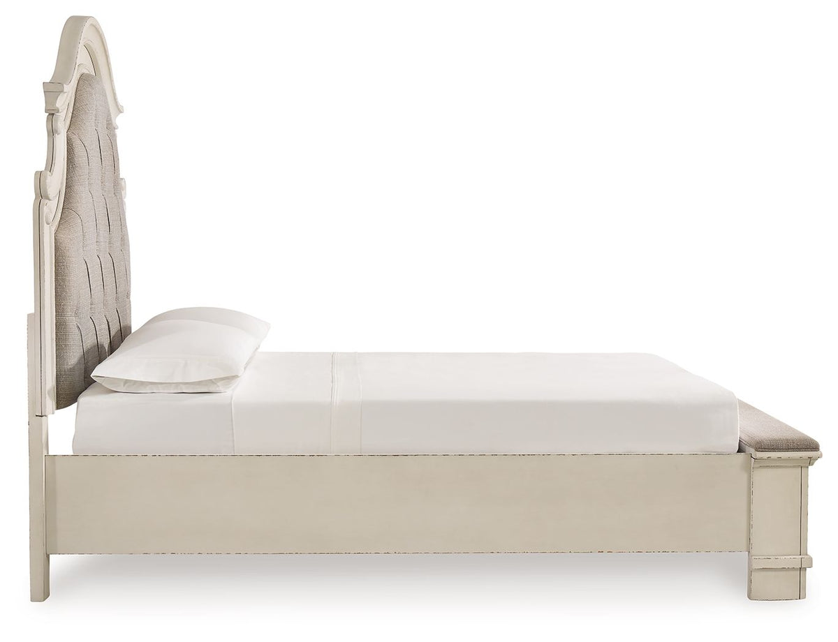 Realyn French Country Upholstered Storage Bed – Antique White