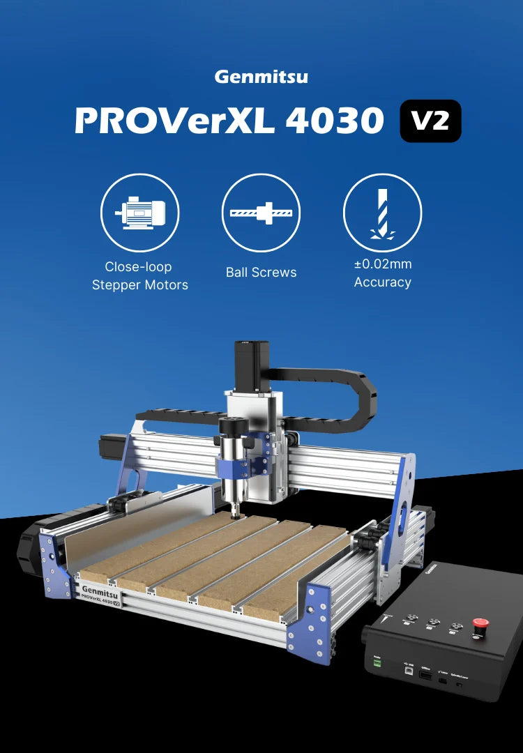 Genmitsu PROVerXL 4030 V2 CNC Router – Precision Cutting & Engraving with Closed-Loop Motors