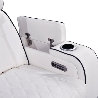 Pearl White Luxury Power Reclining Seating