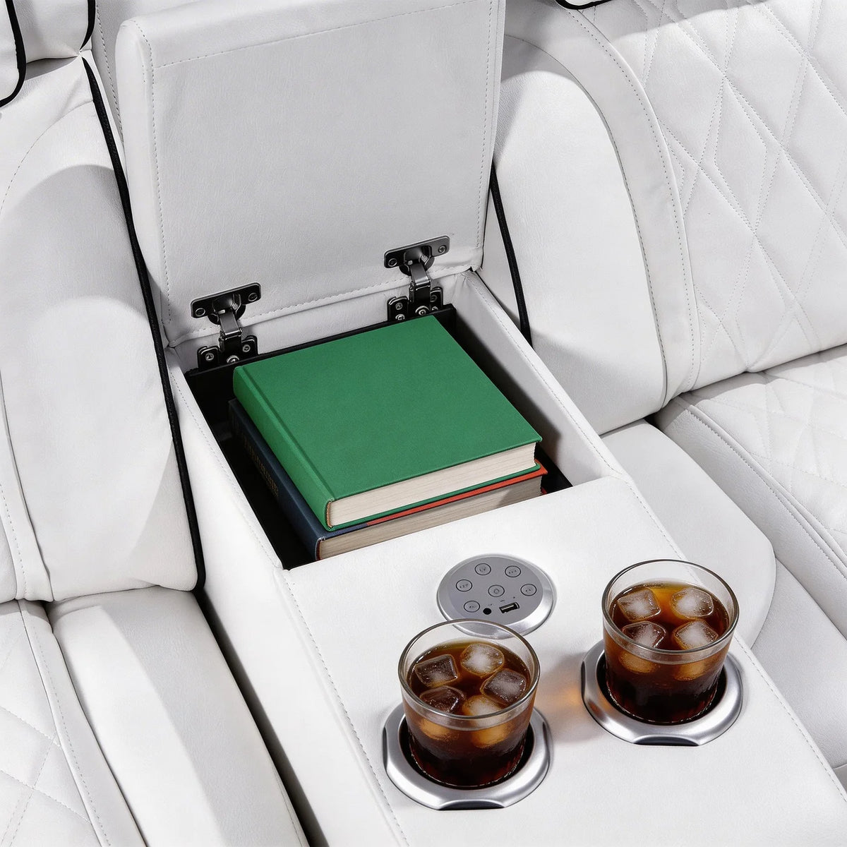 Pearl White Luxury Power Reclining Seating
