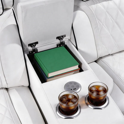 Pearl White Luxury Power Reclining Seating
