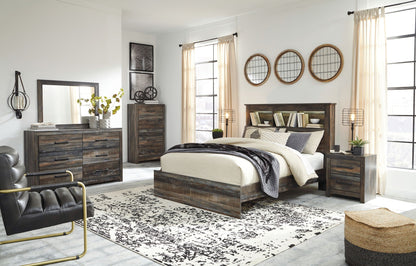 Drystan Rustic Bookcase Bed – LED Lighting & Storage Options