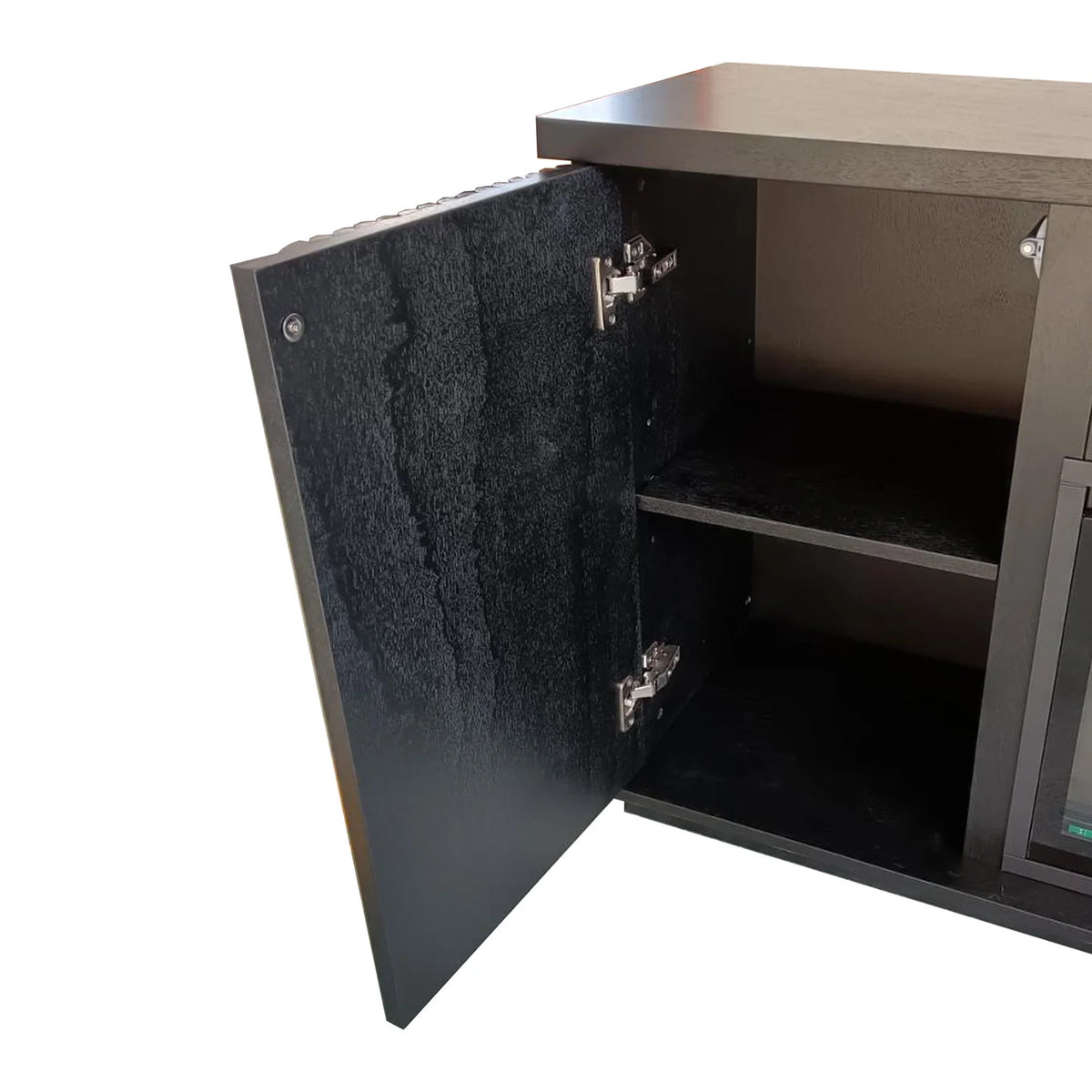 Okoume Veneer 70" Fireplace TV Stand