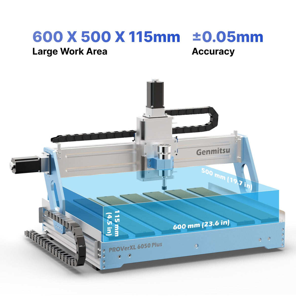 Genmitsu PROVerXL 6050 Plus CNC Router – 300W Spindle & Precision Engraving