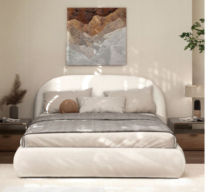 Archie Puffy Luxury Upholstered Platform Bed – Queen & King