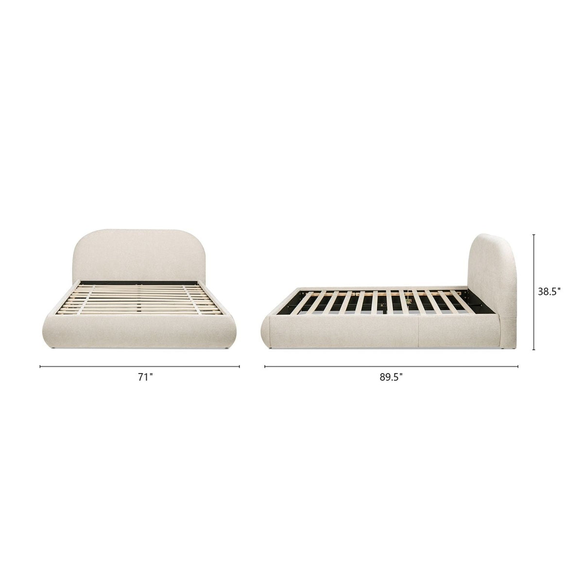 Archie Puffy Luxury Upholstered Platform Bed – Queen & King