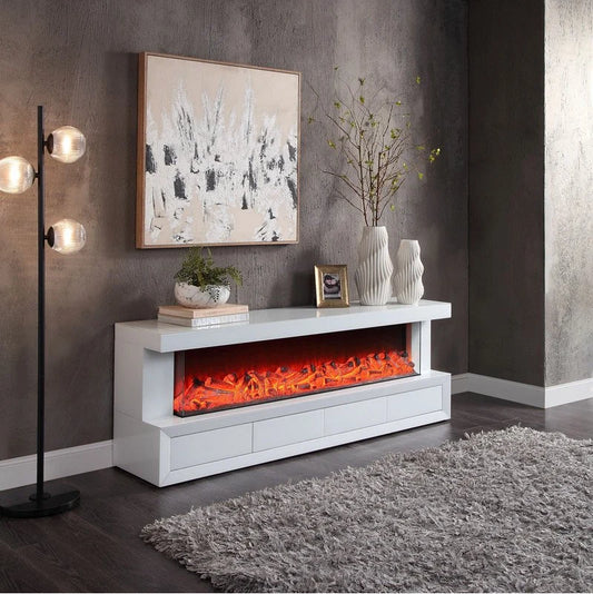 70" TV Stand LED Heating Function Fireplace