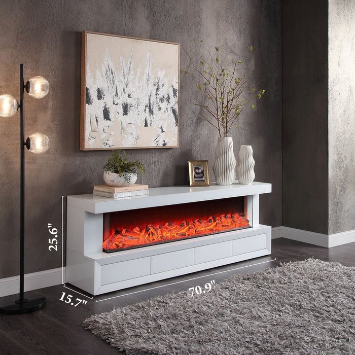 70" TV Stand LED Heating Function Fireplace
