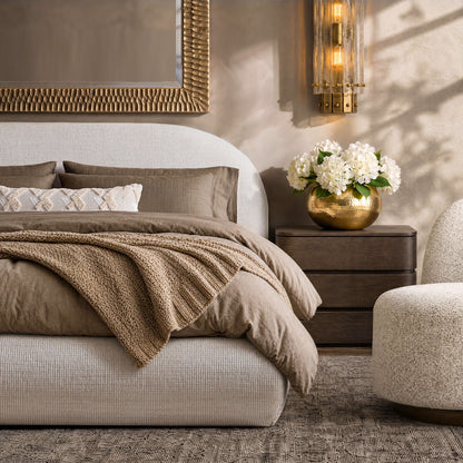 Archie Puffy Luxury Upholstered Platform Bed – Queen & King