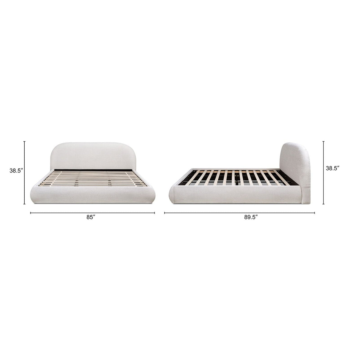 Archie Puffy Luxury Upholstered Platform Bed – Queen & King