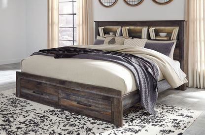 Drystan Rustic Bookcase Bed – LED Lighting & Storage Options