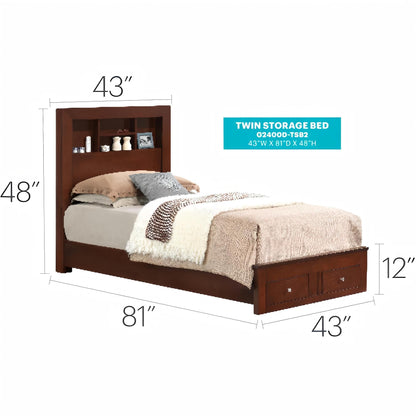 Classic Wood Storage Bed – Multiple Sizes & Finishes