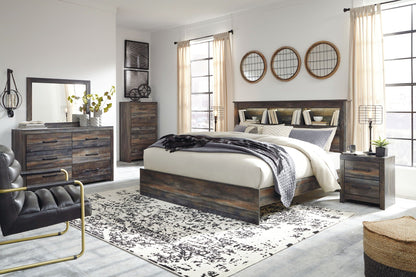 Drystan Rustic Bookcase Bed – LED Lighting & Storage Options
