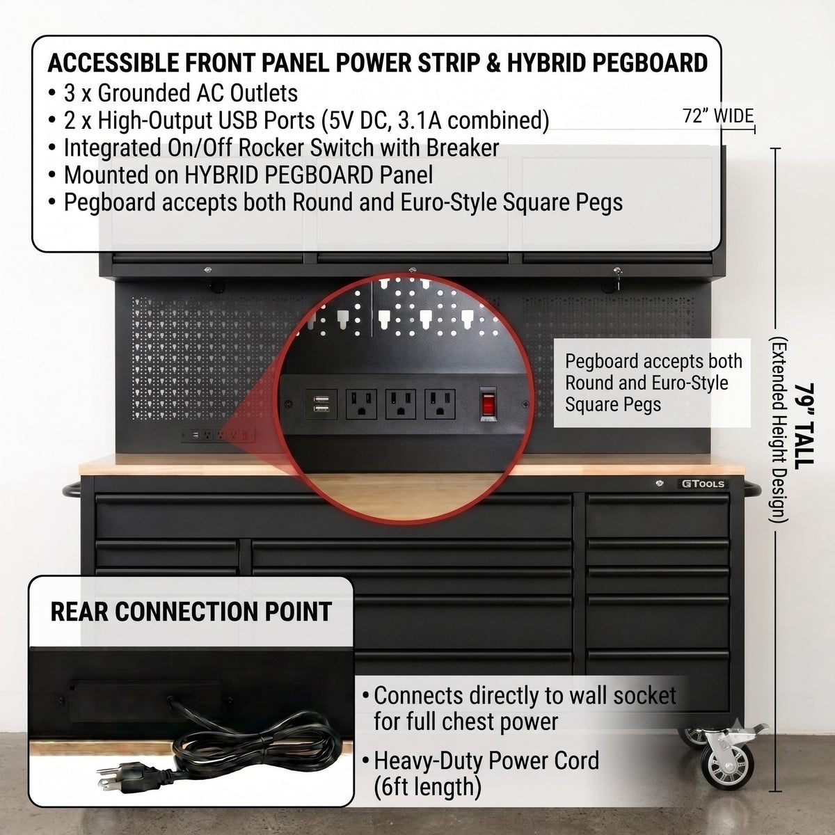 Overhead Pro 72" Rolling Tool Chest