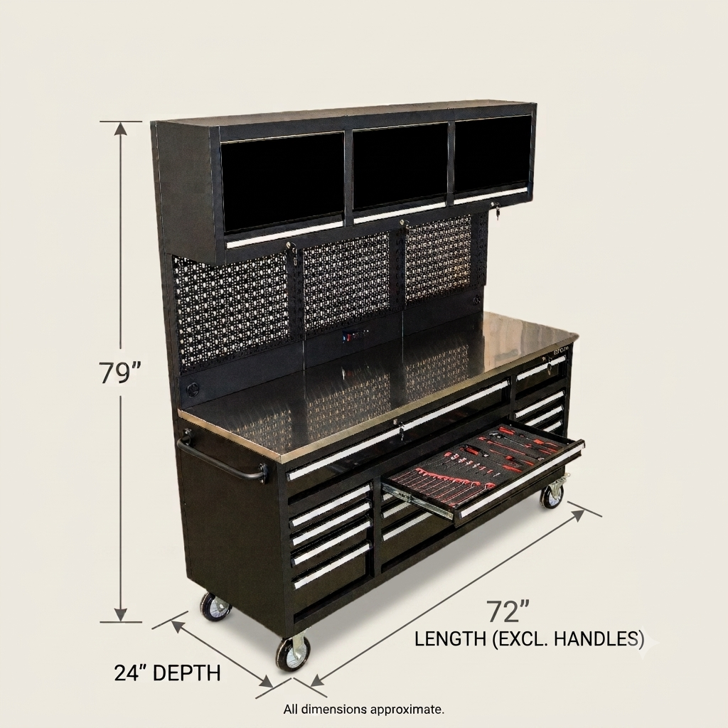 Overhead Pro Special Edition HD Rolling Tool Chest and Workbench