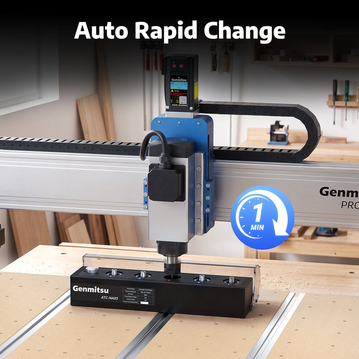 Genmitsu PRONAX Forge 8080 CNC Router – ATC-Ready Precision Cutting & Engraving Machine