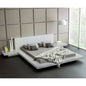 Zenith Modern King Platform Bed – Ash White with 2 Nightstands