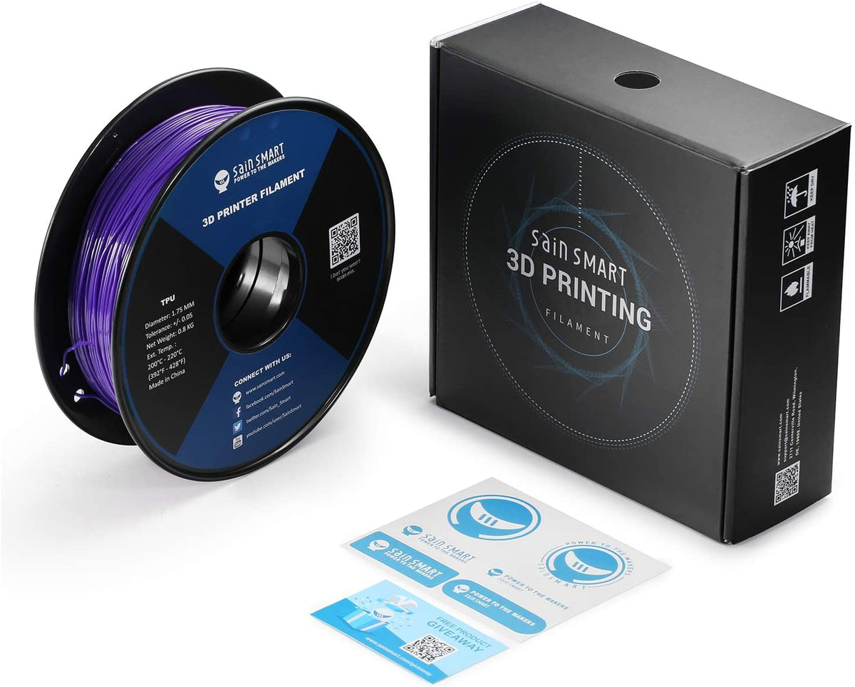 SainSmart Cyberpunk Neon TPU Filament Bundle – 5 Colors | 1.75mm Flexible 3D Printing Filament