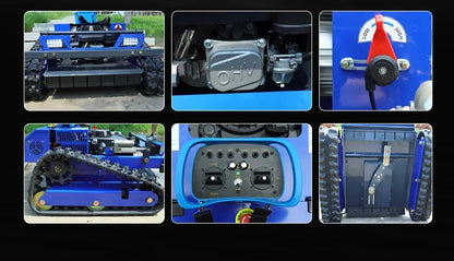 Relied 550mm Remote-Controlled Tracked Lawn Mower – All-Terrain Gas Powered