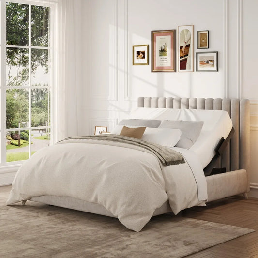 S3 ComfortLift Queen Adjustable Bed & Cooling Gel Mattress Bundle