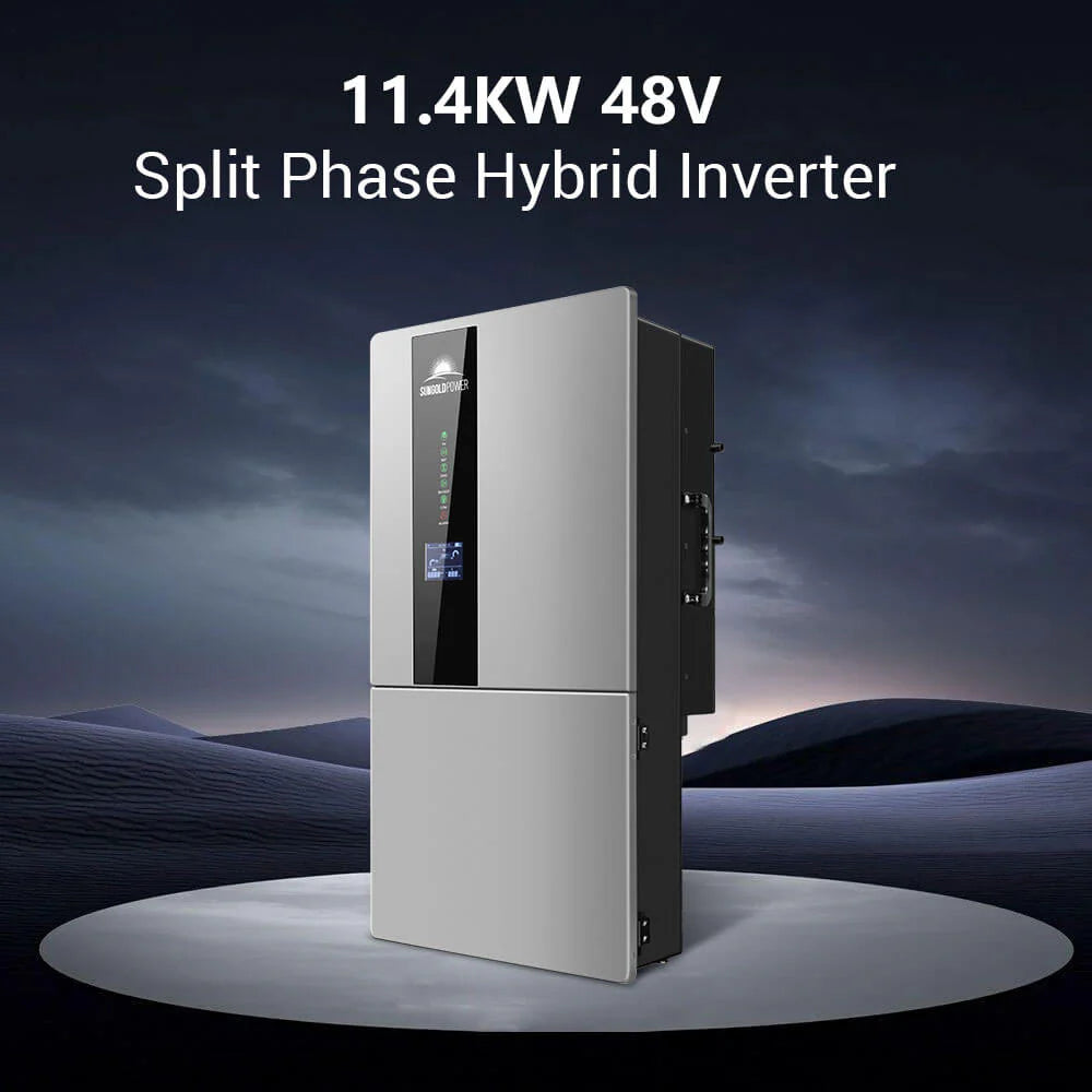 Sungold Power Hybrid Solar Kit 11.4KW 48V Split Phase 20.48KWH/51.2KWH Lithium Battery